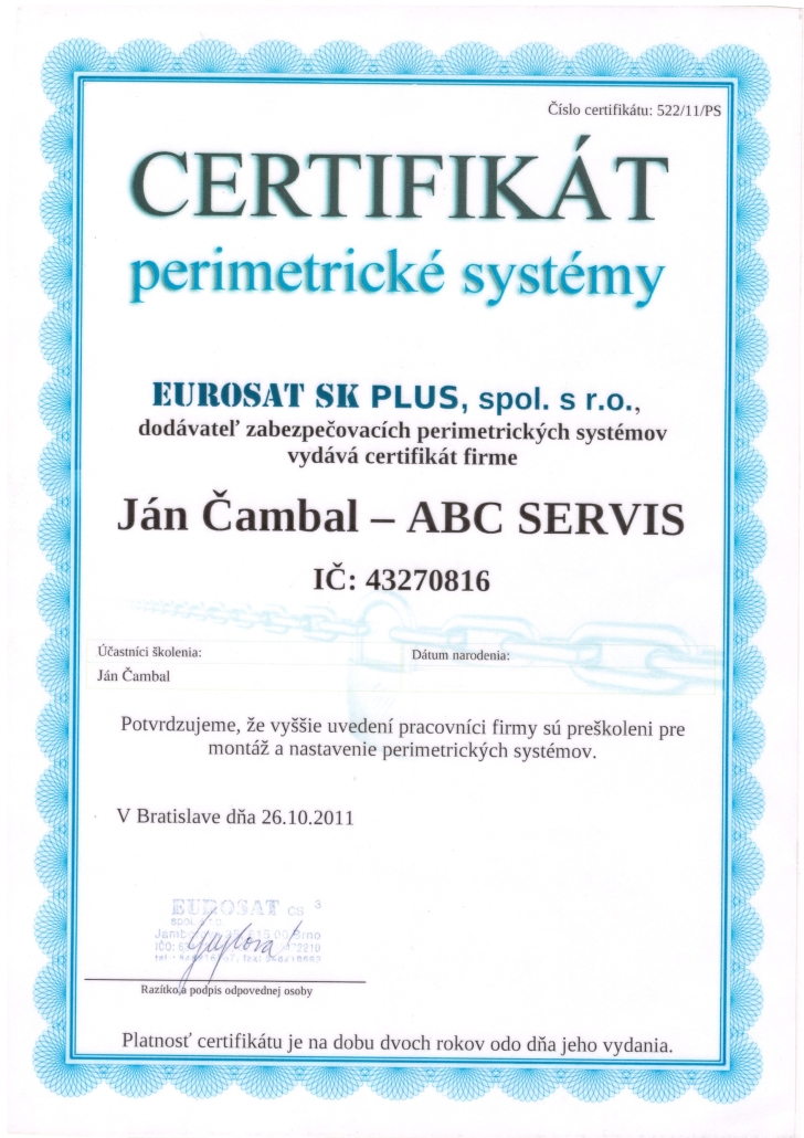 14 Opravnie na revizie perimetrickych systemov 728x1030 1