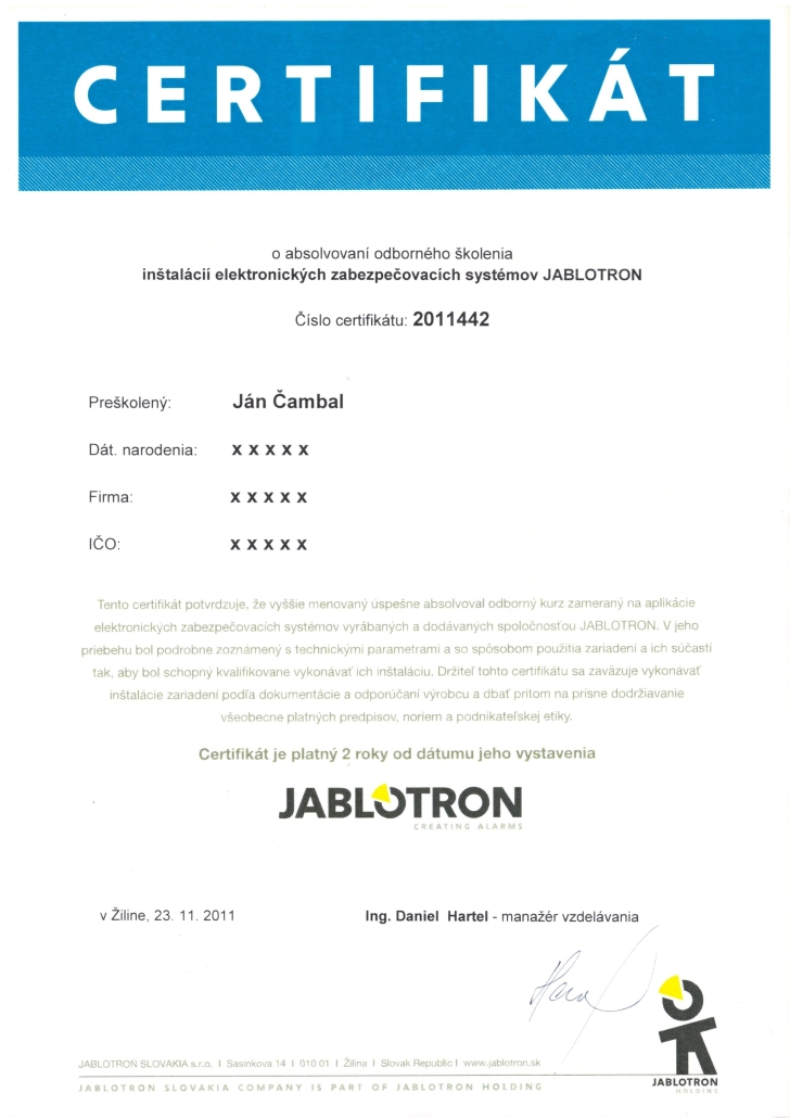 23 Revizie alarmov Jablotron 728x1030 1