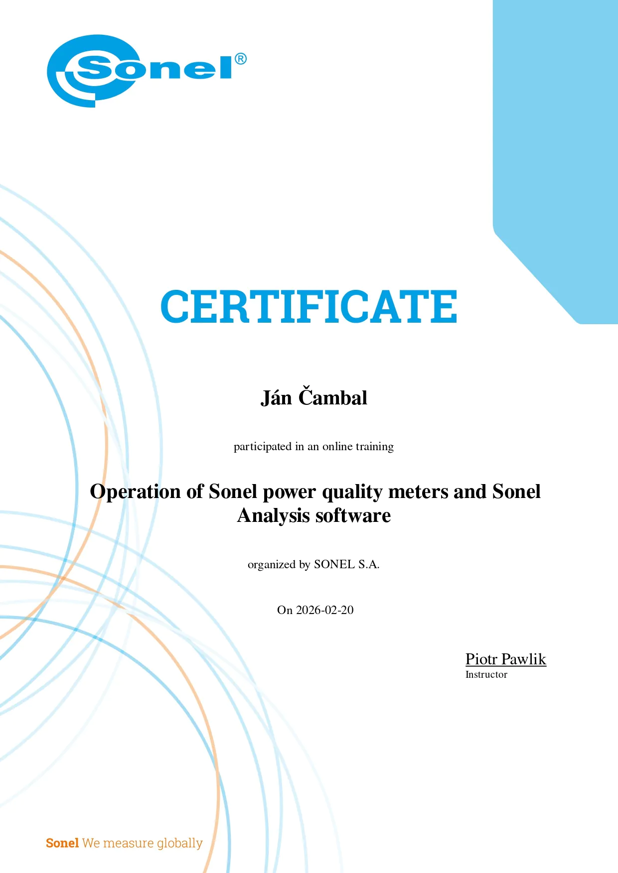 certificate jan cambal sonel iba prva strana page 00011